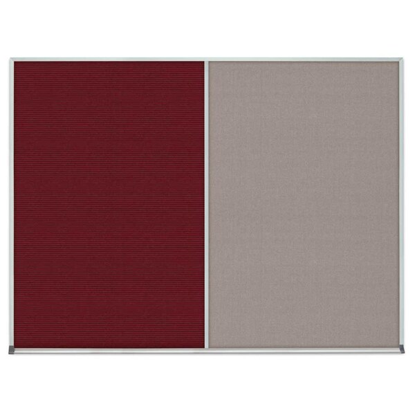 Single Door Radius Corkboard, 18"x24", Sat, UV7000RC-SATIN-RUBBER